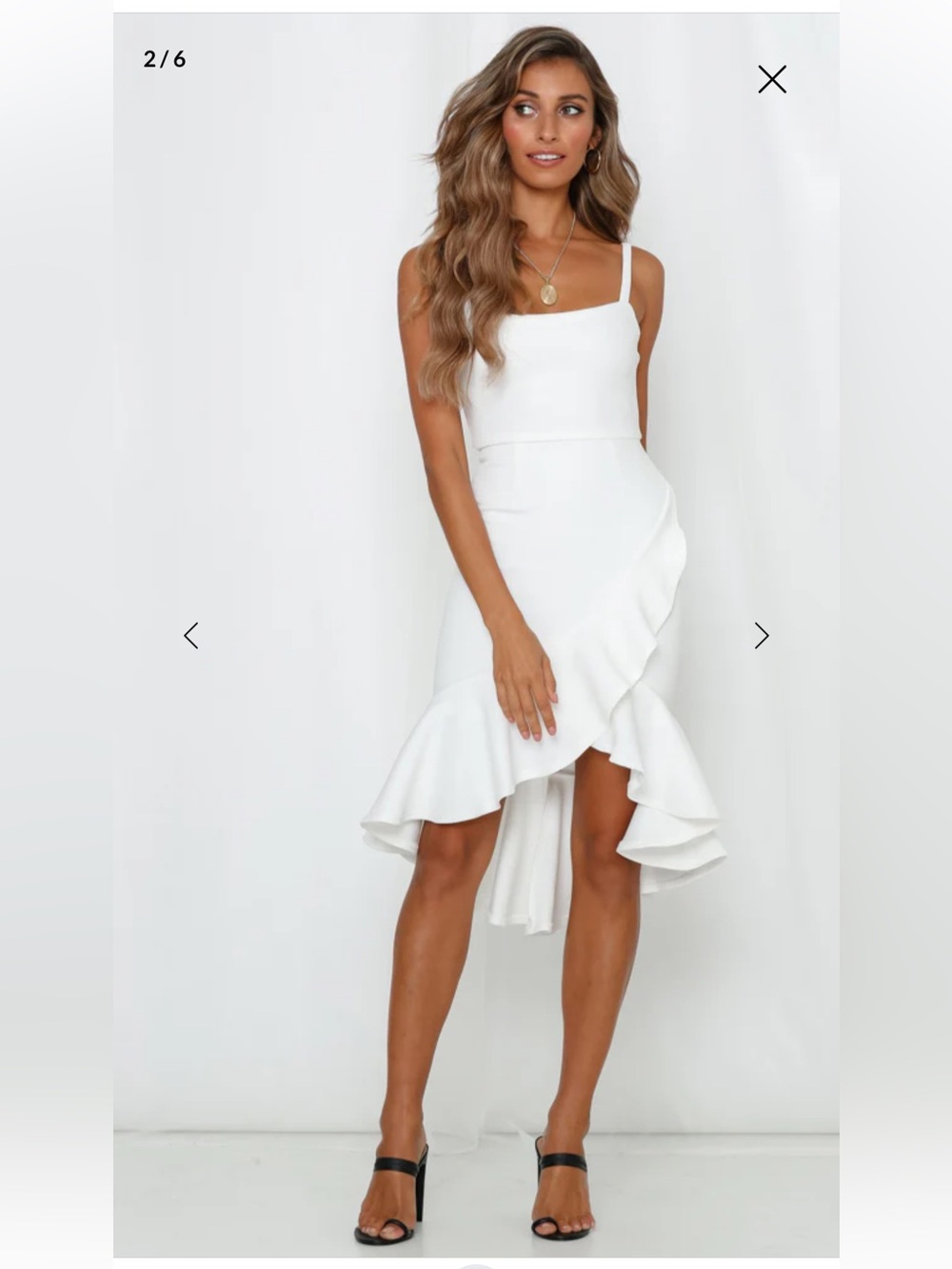 Hello Molly “Hard to be Cool” White Mermaid-core, Flattering White Dress, medium